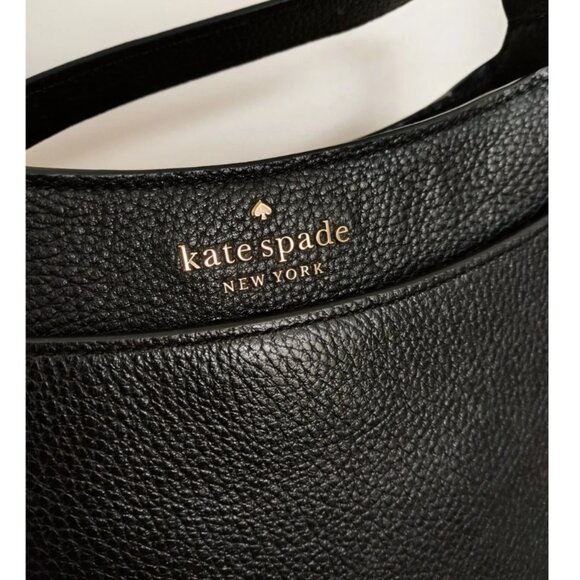 Kate Spade New York Black Leather Crossbody Bag – Silver Tone Hardware - Picture 4 of 5